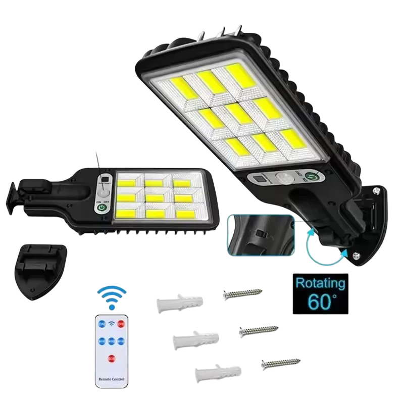 Lampara Solar Con Control Y Sensor De Movimiento