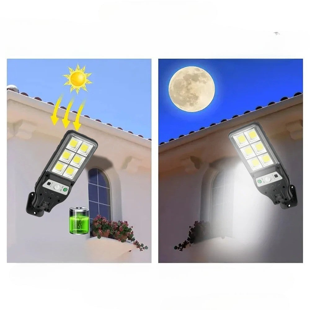 Lampara Solar Con Control Y Sensor De Movimiento